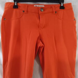 Vntg Southpole Women's Orange Pants Size 1 XL Stretchable Straight Cut Jeans